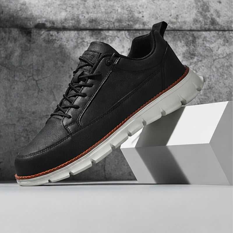 Rowan Court Leather Sneaker - Black - Sneakers - Hendlys - Image 1