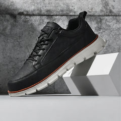 Rowan Court Leather Sneaker - Black - Sneakers - Hendlys - Image 1