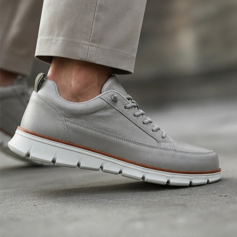 Rowan Court Leather Sneaker - Gray - leather sneaker - Hendlys - Image 3