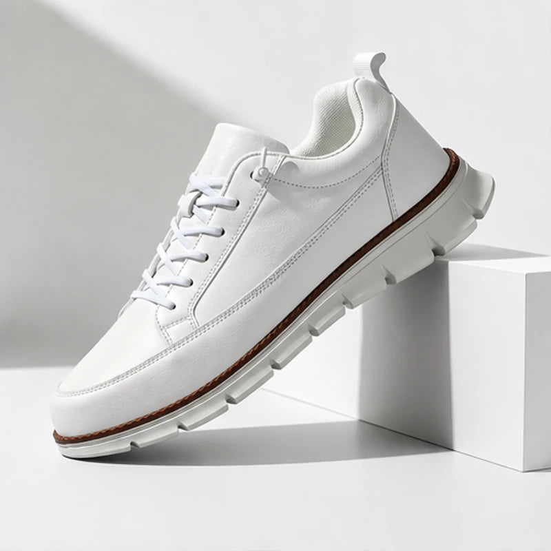 Rowan Court Leather Sneaker - White - Sneakers - Hendlys - Image 1