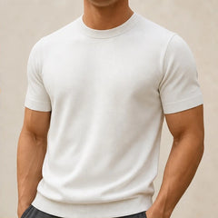 Rowan Merino Cashmere T-Shirt - White - T-Shirts - Hendlys - Image 1
