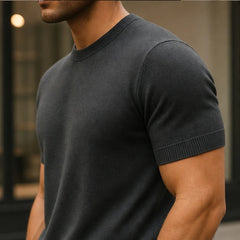 Rowan Merino Cashmere T-Shirt - Gray - men's t-shirt - Hendlys - Image 2