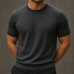Rowan Merino Cashmere T-Shirt - Gray - T-Shirts - Hendlys - Image 1