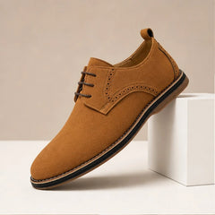 Rowcliffe Suede Brogue Dress Shoes - Brown - dress shoes - Hendlys - Image 4