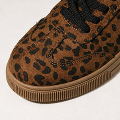 Sienna Leopard Low Top Sneaker - Brown - leopard print sneakers - Hendlys - Image 2