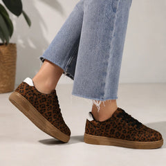 Sienna Leopard Low Top Sneaker - Brown - platform sneakers - Hendlys - Image 4