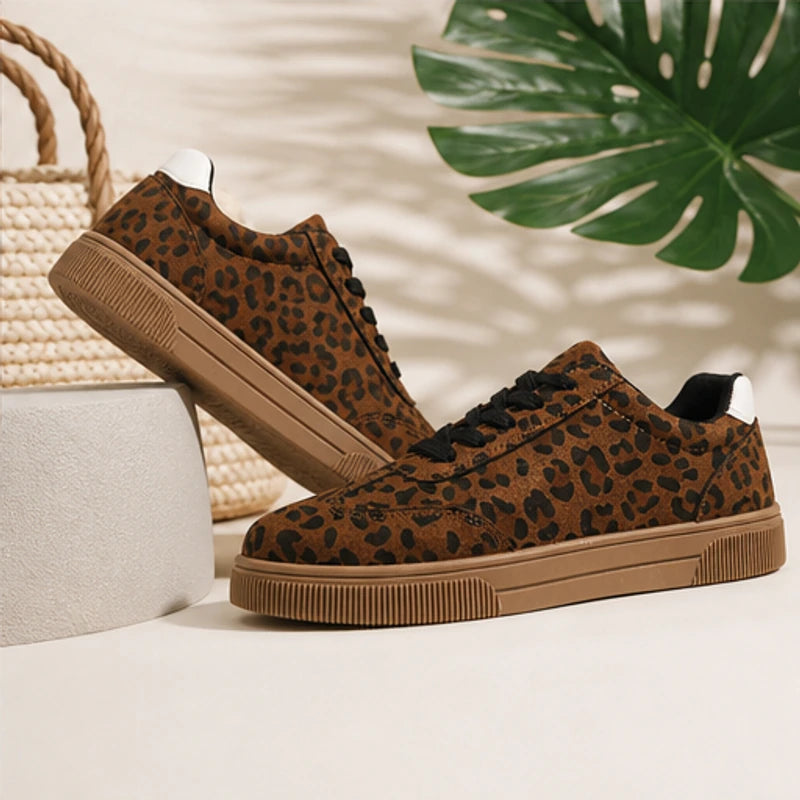 Sienna Leopard Low Top Sneaker - Brown - low top sneakers - Hendlys - Image 3