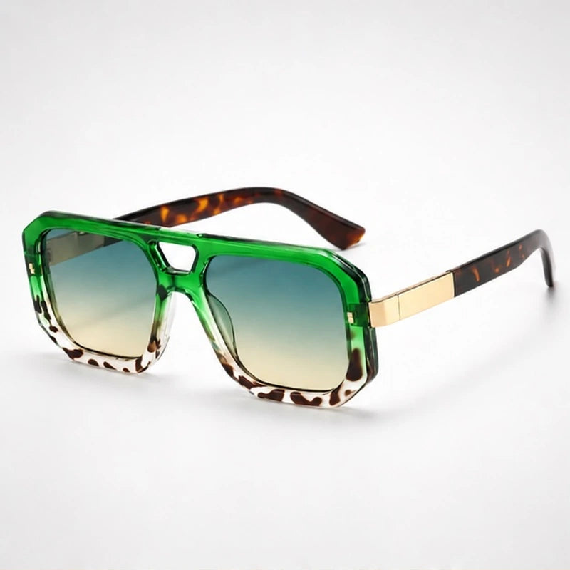 Solaro Geometric Shades - Emerald Mirage - Sunglasses - Hendlys - Image 1