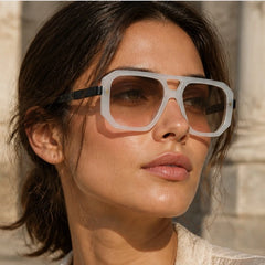 Solaro Geometric Shades - Blanca - acetate sunglasses - Hendlys - Image 4