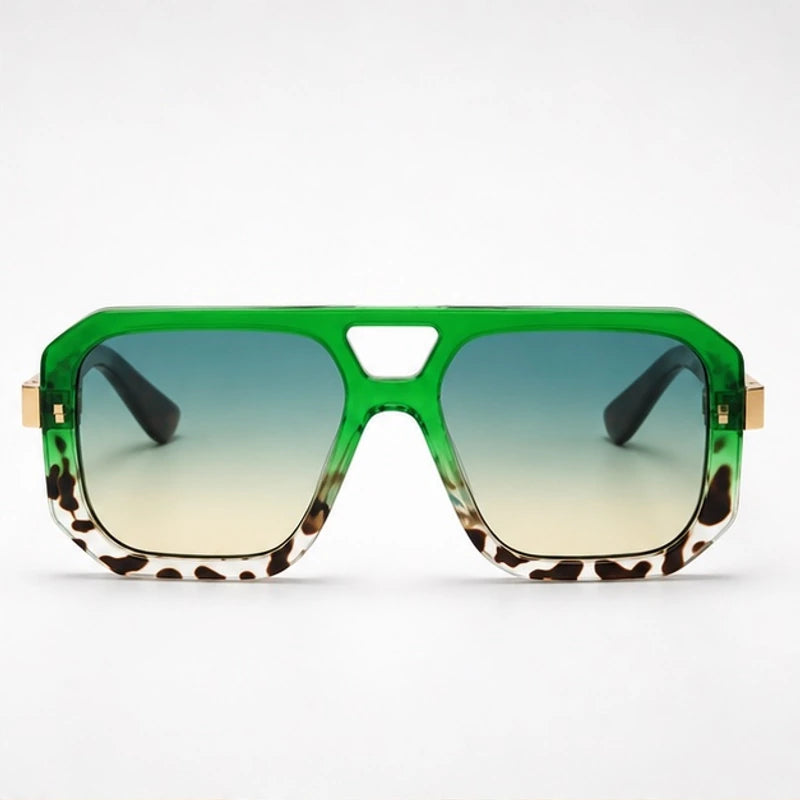 Solaro Geometric Shades - Emerald Mirage - sunglasses - Hendlys - Image 2