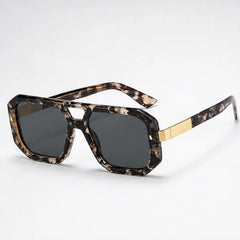 Solaro Geometric Shades - Black Gold - Sunglasses - Hendlys - Image 1