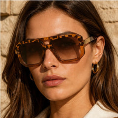 Solaro Geometric Shades - Honey Crest - acetate sunglasses - Hendlys - Image 4