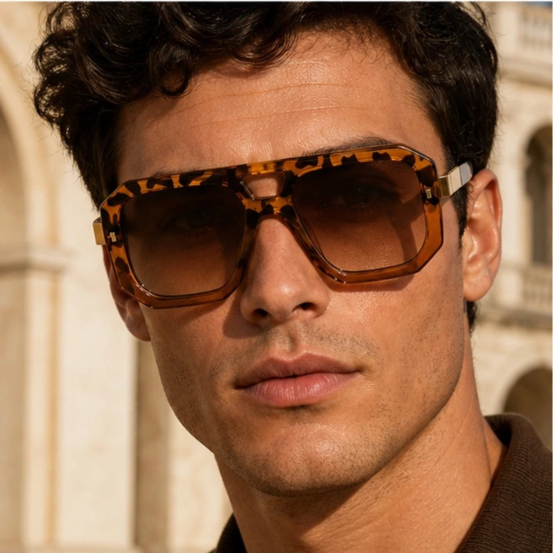 Solaro Geometric Shades - Honey Crest - geometric frames - Hendlys - Image 3