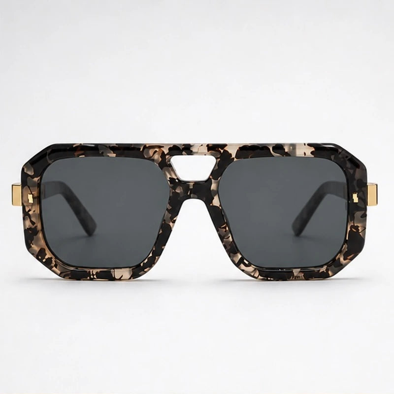 Solaro Geometric Shades - Black Gold - sunglasses - Hendlys - Image 2