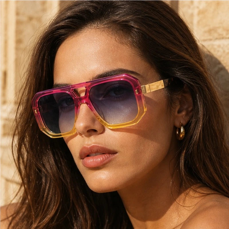 Solaro Geometric Shades - Sunburst Crush - acetate sunglasses - Hendlys - Image 4