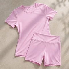 Somara Luxe Gym Set - Soft pink - Women's Clothing > Activewear > Top & Shorts Sets - Hendlys - Image 2