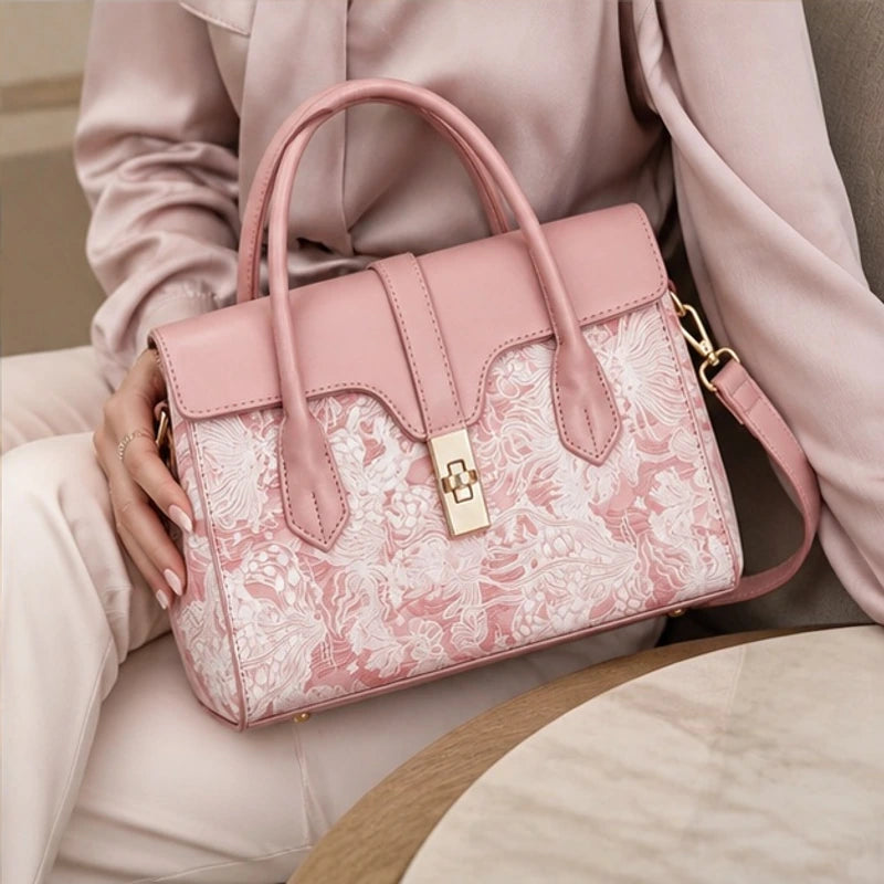 Sorelia Botanical Handbag - Rosette - satchel - Hendlys - Image 3