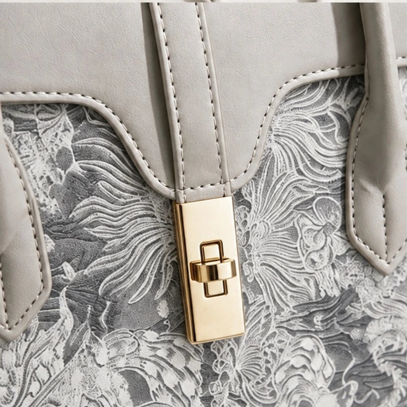 Sorelia Botanical Handbag - Cendre - satchel - Hendlys - Image 3