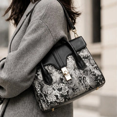 Sorelia Botanical Handbag - Noire - satchel - Hendlys - Image 3