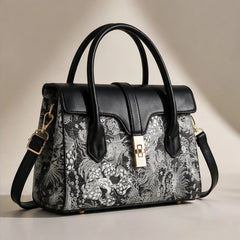 Sorelia Botanical Handbag - Noire - Handbags - Hendlys - Image 1