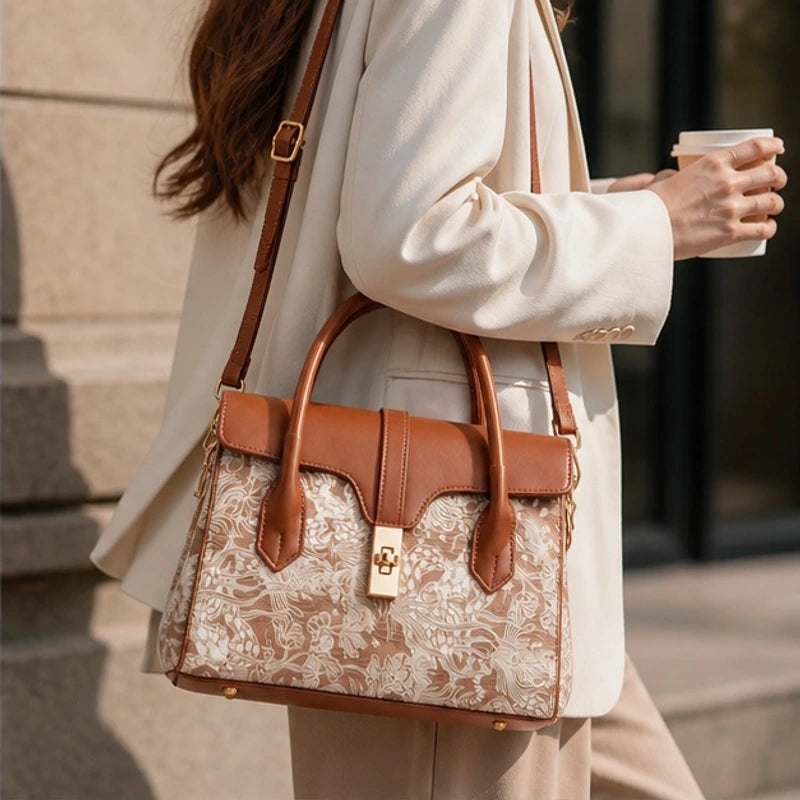 Sorelia Botanical Handbag - Sienna - botanical print - Hendlys - Image 5