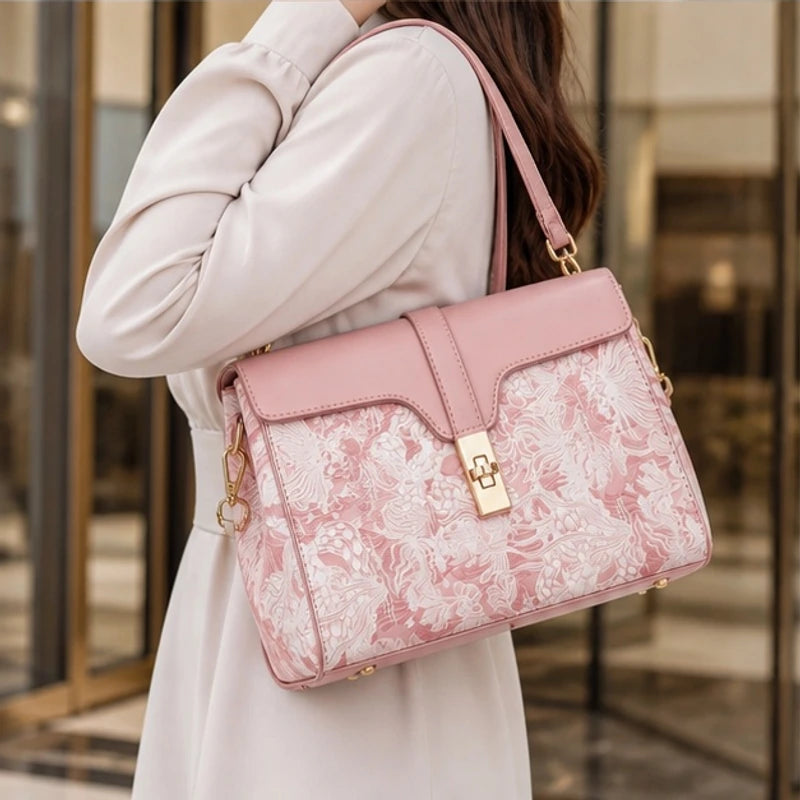 Sorelia Botanical Handbag - Rosette - botanical print - Hendlys - Image 5