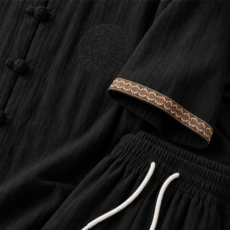 Sorrento Relaxed Linen Set - Black - linen blend - Hendlys - Image 3