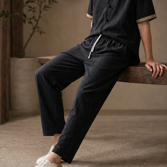 Sorrento Relaxed Linen Set - Black - outfit set - Hendlys - Image 4