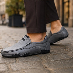 Stratton Leather Loafers - Gunmetal - Shoes - Hendlys - Image 1
