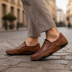 Stratton Leather Loafers - Brown - men's loafers - Hendlys - Image 2