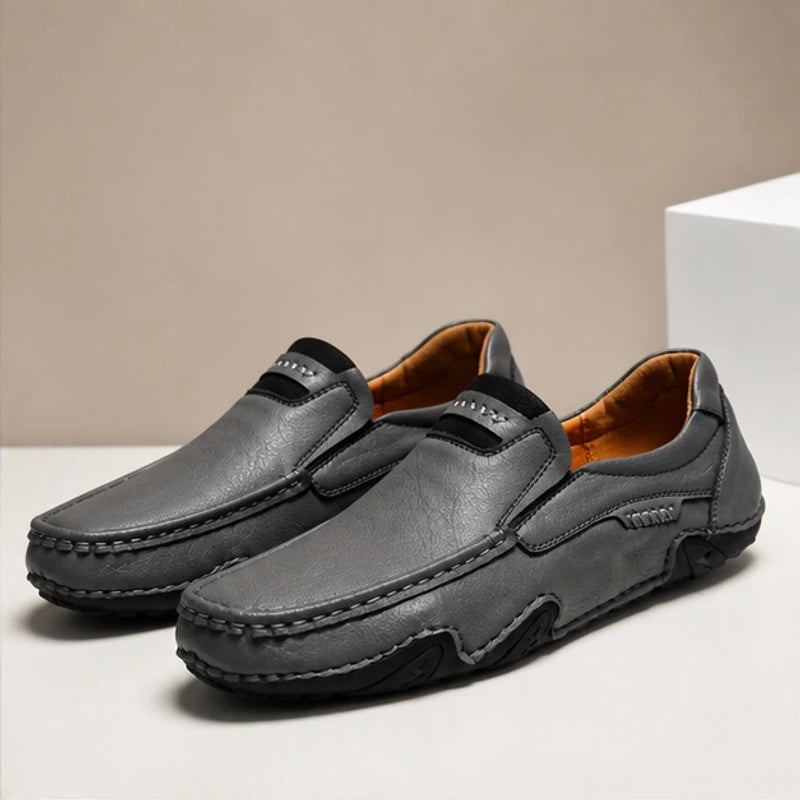 Stratton Leather Loafers - Gunmetal - leather loafers - Hendlys - Image 3