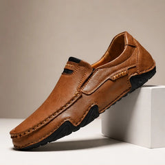 Stratton Leather Loafers - Tobacco - slip-on shoes - Hendlys - Image 4