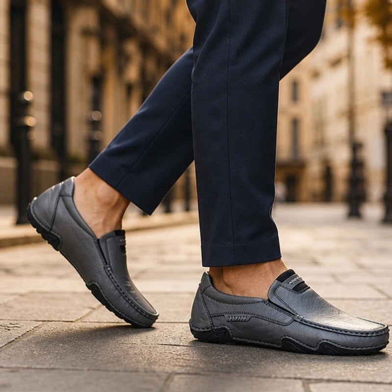 Stratton Leather Loafers - Gunmetal - men's loafers - Hendlys - Image 2