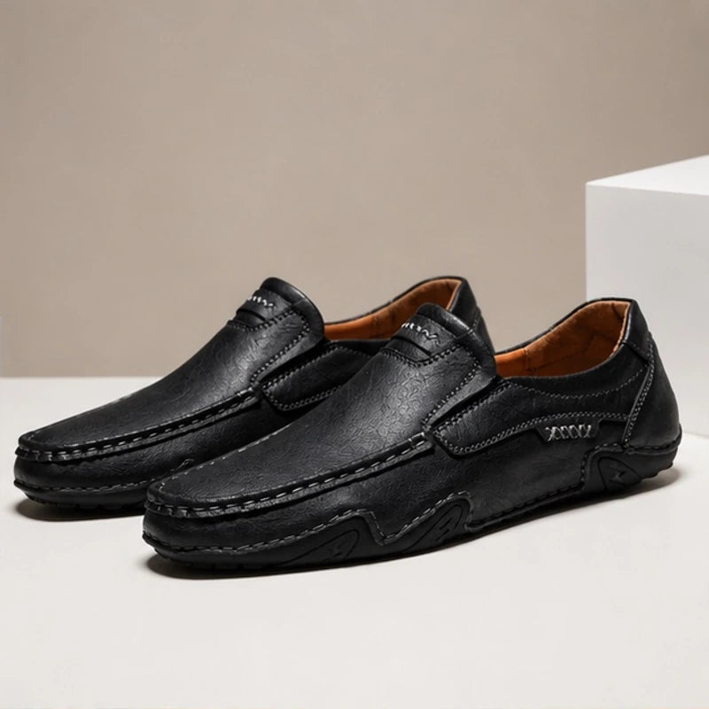 Stratton Leather Loafers - Charcoal - leather loafers - Hendlys - Image 3