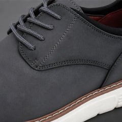 Brookfield Soft-Sole Derby Shoe - Slate Gray - cushioned insole - Hendlys - Image 6