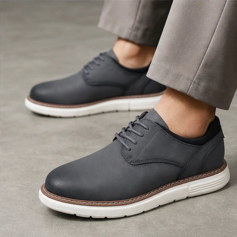 Brookfield Soft-Sole Derby Shoe - Slate Gray - derby shoe - Hendlys - Image 3