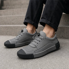 Calder Leather Court Sneaker - Gray - court sneaker - Hendlys - Image 4