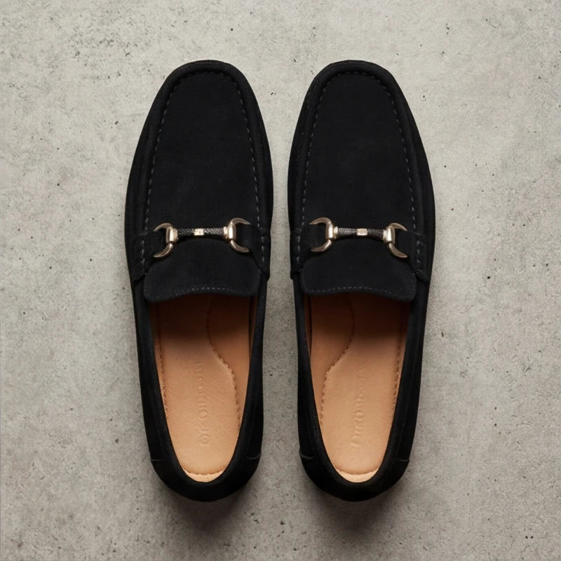 Bianchi Russo Suede Loafers - Black - suede loafers - Hendlys - Image 3