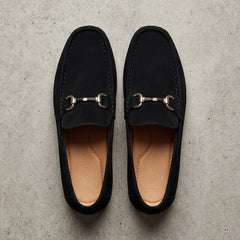 Bianchi Russo Suede Loafers - Black - suede loafers - Hendlys - Image 3