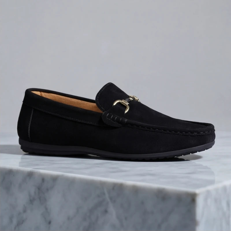 Bianchi Russo Suede Loafers - Black - men's loafers - Hendlys - Image 2