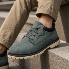 Kingsley Leather Casual Shoe - Green - nubuck leather - Hendlys - Image 4