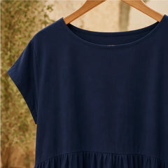 Talia Women's Relaxed Midi Dress - Navy Blue - Product Type: Dresses - Hendlys - Image 4