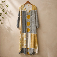 Tamsin Relaxed Patchwork Maxi Dress - Multicolor - Department: Women - Hendlys - Image 3