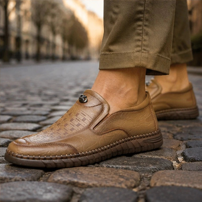 Tavernier Genuine Leather Shoes - Brown - Shoes - Hendlys - Image 1