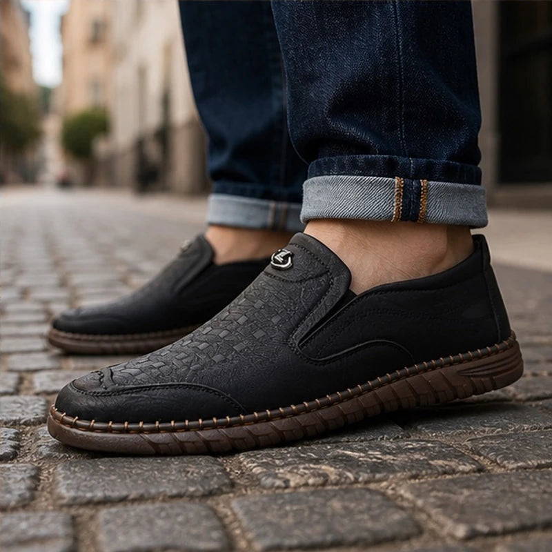 Tavernier Genuine Leather Shoes - Black - Shoes - Hendlys - Image 1