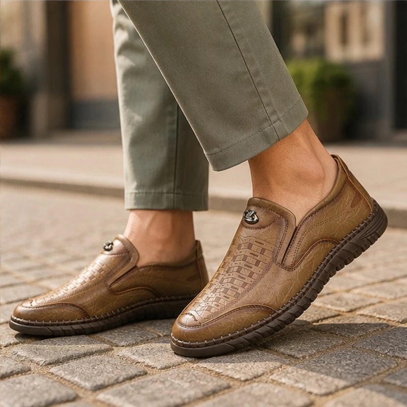 Tavernier Genuine Leather Shoes - Brown - mens shoes - Hendlys - Image 2
