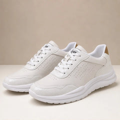 Taviano Contrast Leather Sneakers - White - men's sneakers - Hendlys - Image 2