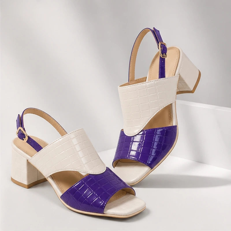 Tessa Colorblock Slingback Sandal - Purple - women's sandals - Hendlys - Image 2