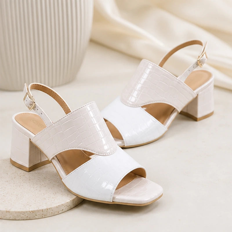 Tessa Colorblock Slingback Sandal - White - women's sandals - Hendlys - Image 2