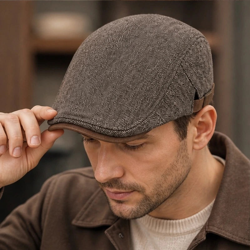 The Birmingham Snap Cap - Brown - flat cap - Hendlys - Image 3